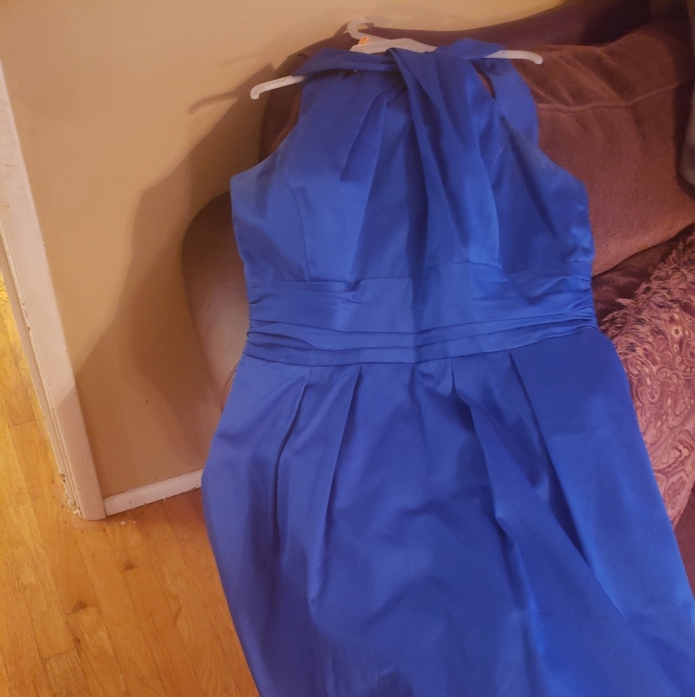 David bridal horizon blue dress
